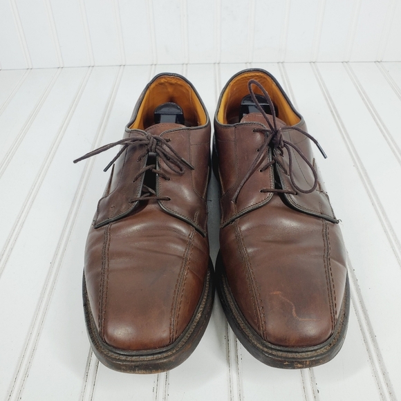 Allen Edmonds Hillcrest Bicycle Toe Derby Brown Leather Shoes i287 main image 13